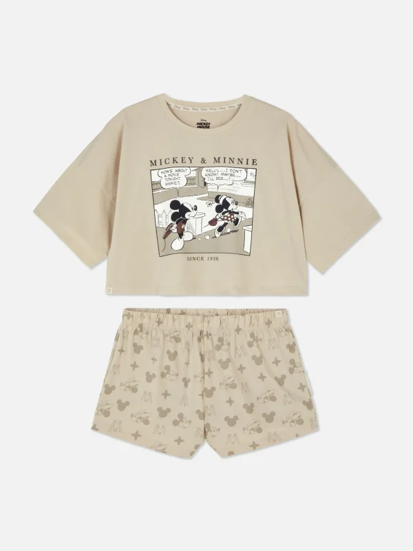 Pyjama Short à Motif Disney Mickey Mouse