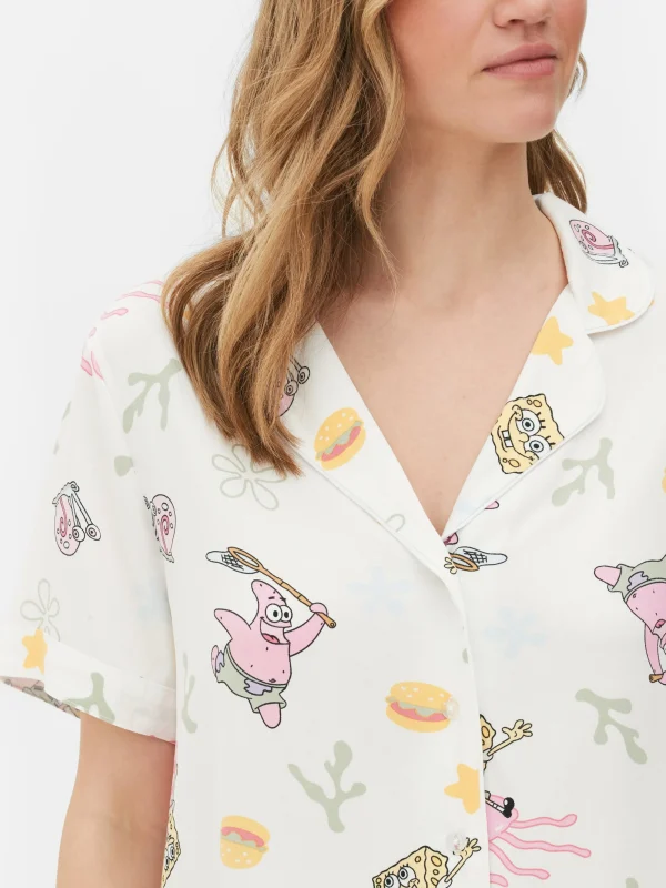 Pyjama Short Et Chemise De Nuit Bob L'éponge Femme