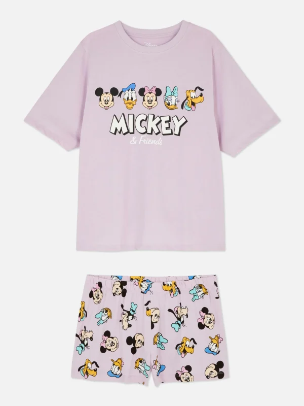 Pyjama Short Et T-shirt Disney Mickey Mouse Et Ses Amis