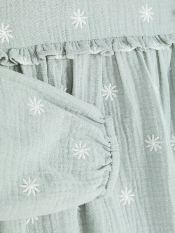 Robe à Smocks Et à Manches Longues