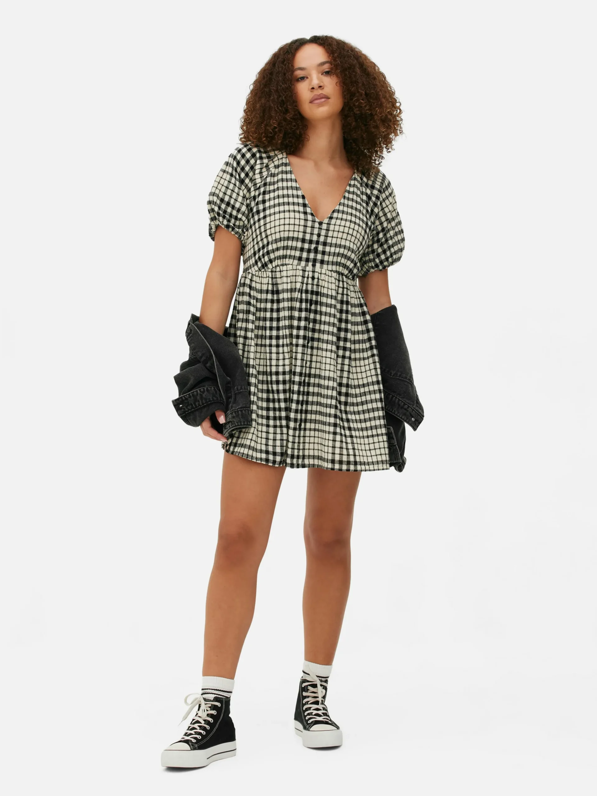 robe__smocks_manches_bouf_0-1.webp Robe à Smocks, Manches Bouffantes Et Col En V