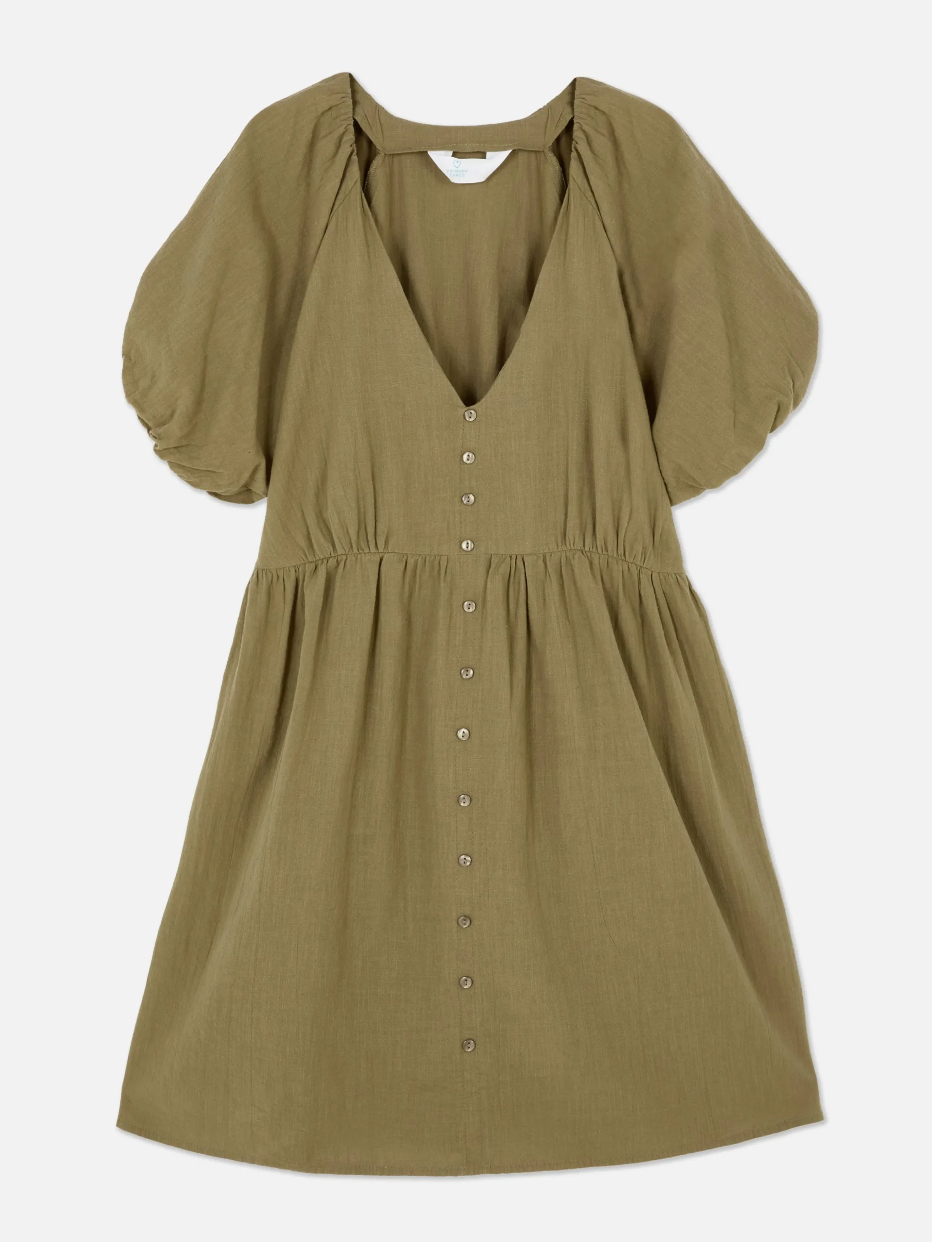 robe__smocks_manches_bouf_4.webp Robe à Smocks, Manches Bouffantes Et Col En V