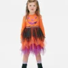 Robe D'Halloween Citrouille à Sequins