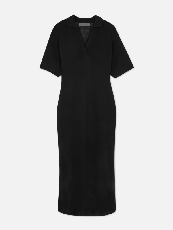 Robe Mi-longue Avec Col En V