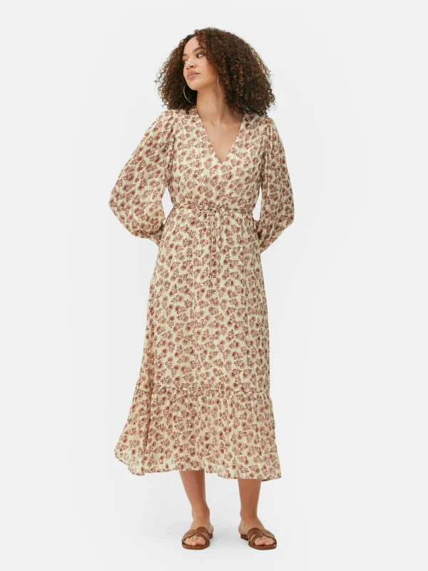 Robe Mi-longue Boho à Col En V