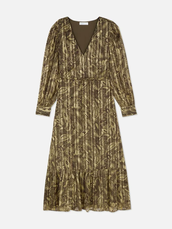 Robe Mi-longue Boho à Col En V