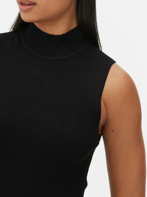 Robe Mi-longue Sans Manches En Maille