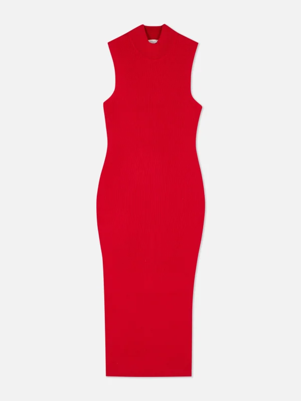 Robe Mi-longue Sans Manches En Maille