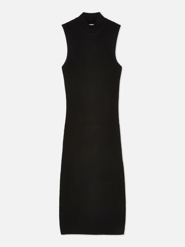 Robe Mi-longue Sans Manches En Maille