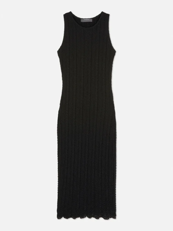 Robe Mi-longue Texturée à Dos Nageur