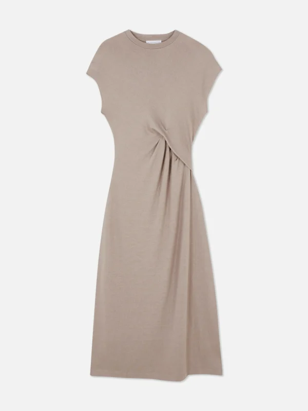 Robe Mi-longue Torsadée En Jersey The Edit