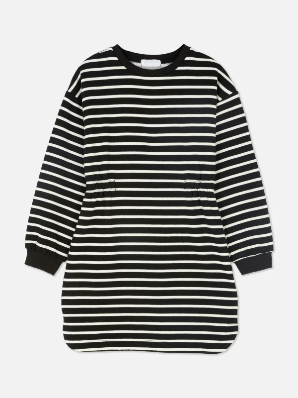 Robe Sweat-shirt à Rayures