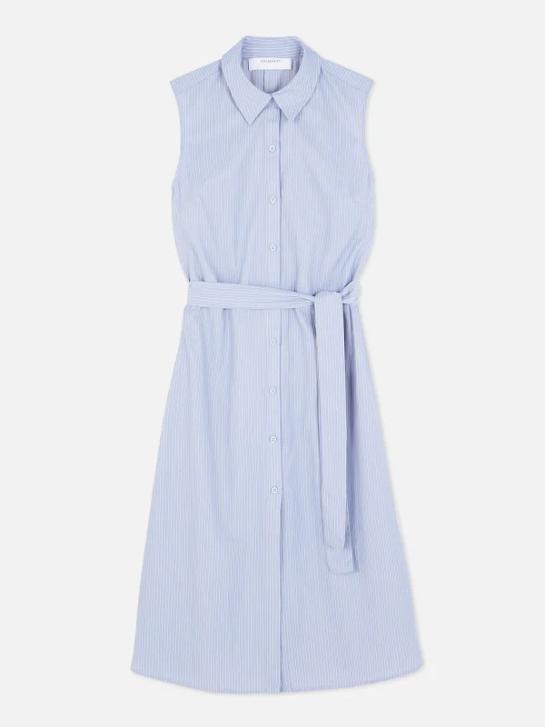 Robe-chemise Mi-longue Sans Manches