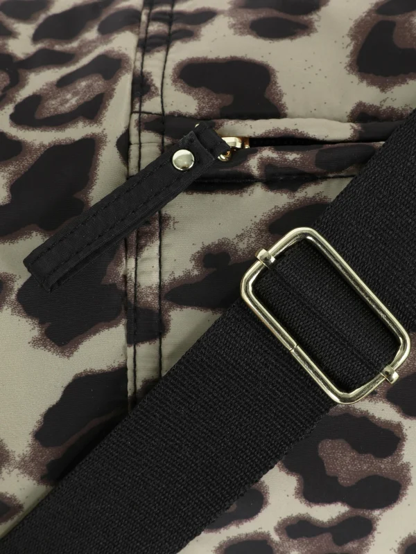 Sac à Bandoulière Oversize à Imprimé Léopard