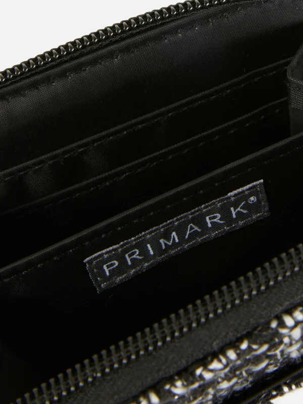 Sac à Main Zippé à Texture Bouclée