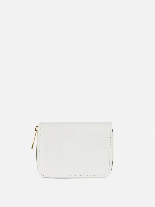 Sac à Main Zippé Imitation Crocodile