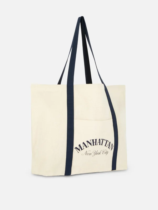 Sac Fourre-tout Oversize En Toile Manhattan