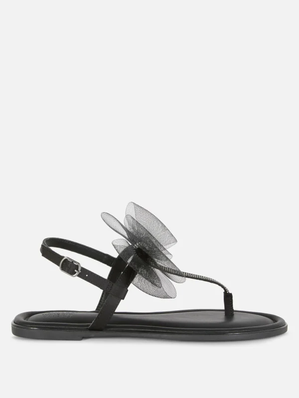 Sandales à Nœud En Maille, Pointure Large