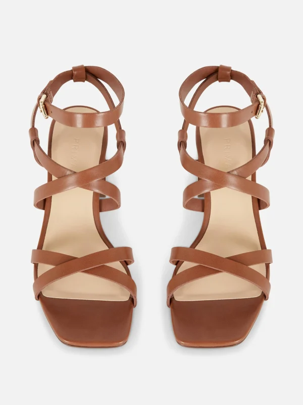 Sandales à Talon Carré Et Lanière Croisée