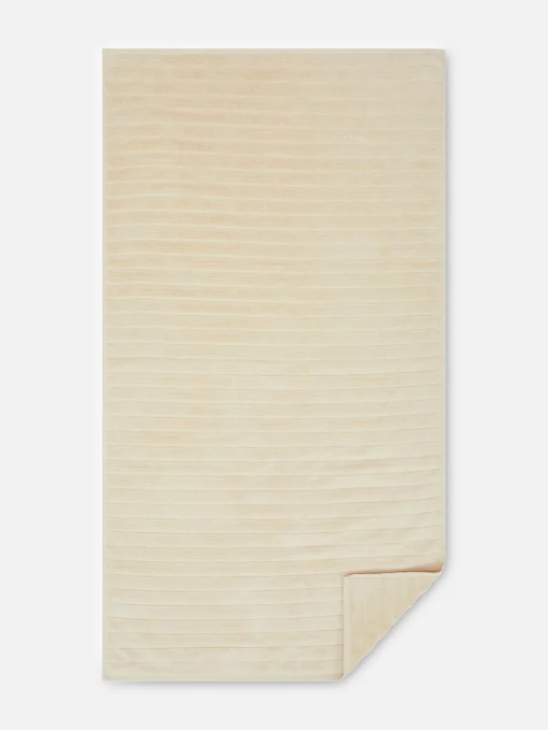 Serviette De Bain Côtelée Texturée