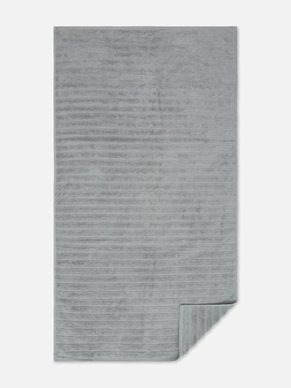Serviette De Bain Côtelée Texturée