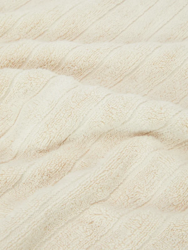 Serviette De Bain Côtelée Texturée
