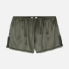 Short De Pyjama En Satin Avec Finitions En Dentelle