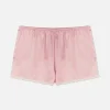Short De Pyjama En Satin à Finitions En Dentelle