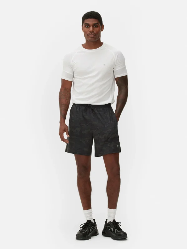 Short De Sport à Motifs Réfléchissants