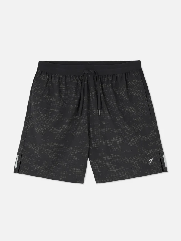 Short De Sport à Motifs Réfléchissants
