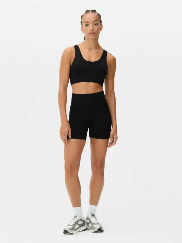 Short De Sport Taille Haute Sans Couture
