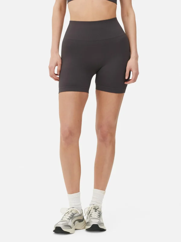 Short De Sport Taille Haute Sans Couture