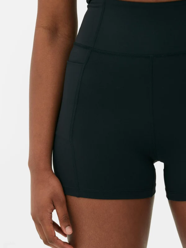 Short De Yoga Taille Haute En Tissu Ultra-doux