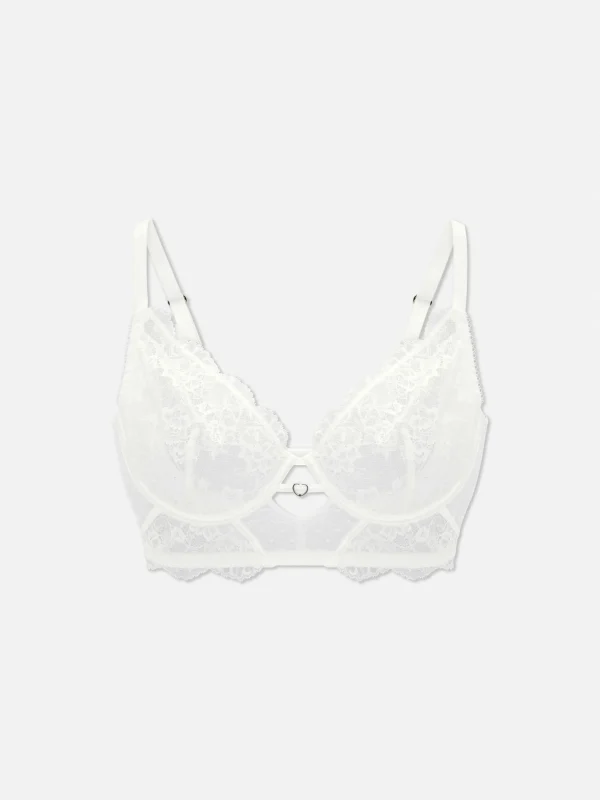 Soutien-gorge Bustier De Mariée En Dentelle Non Rembourré D-G