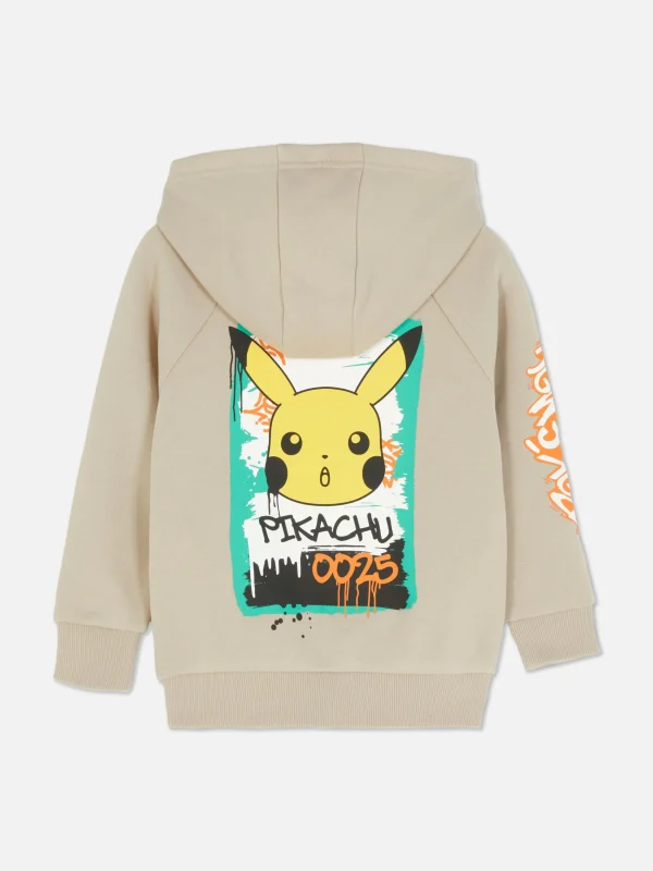 Sweat à Capuche à Motif Graffiti Pokémon Pikachu