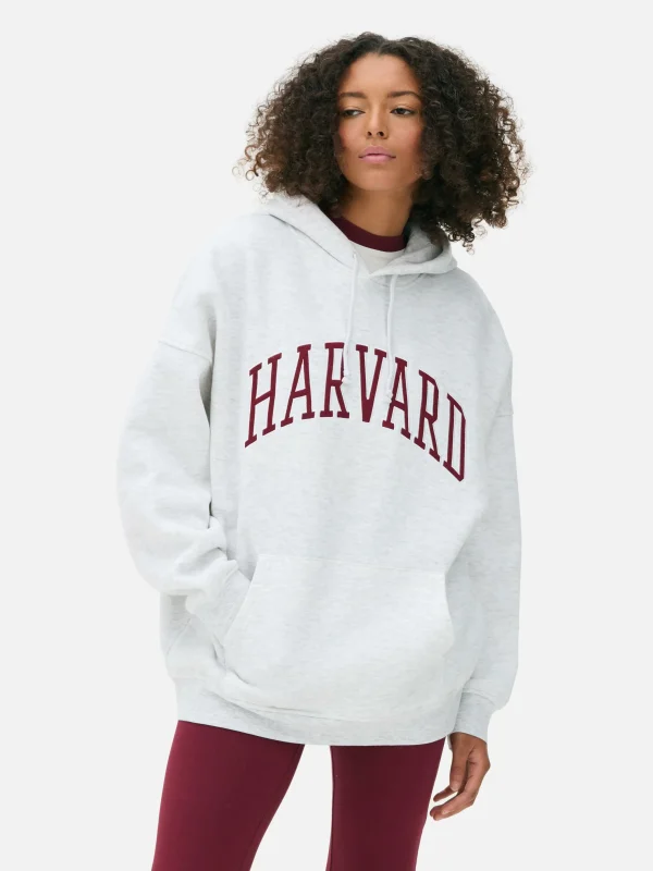 Sweat à Capuche Brodé Harvard