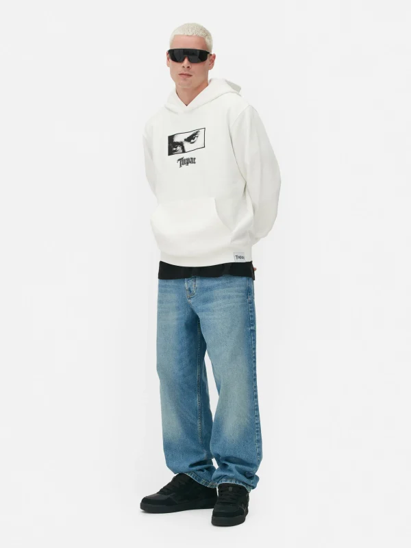 Sweat à Capuche Graphique Tupac