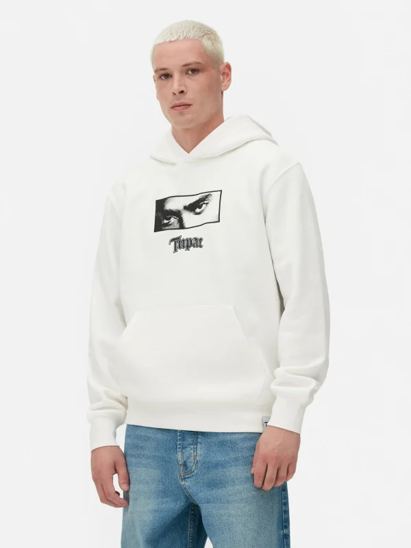 Sweat à Capuche Graphique Tupac