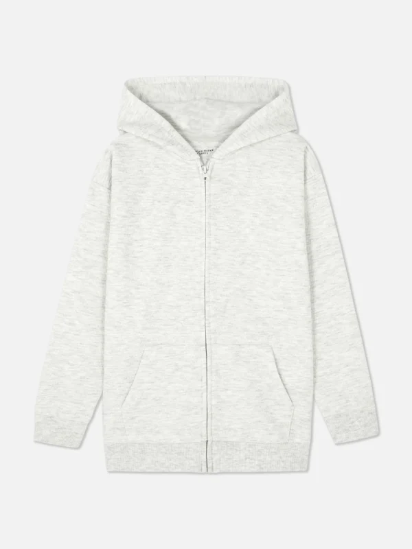 Sweat à Capuche Zippé Texturé Ado