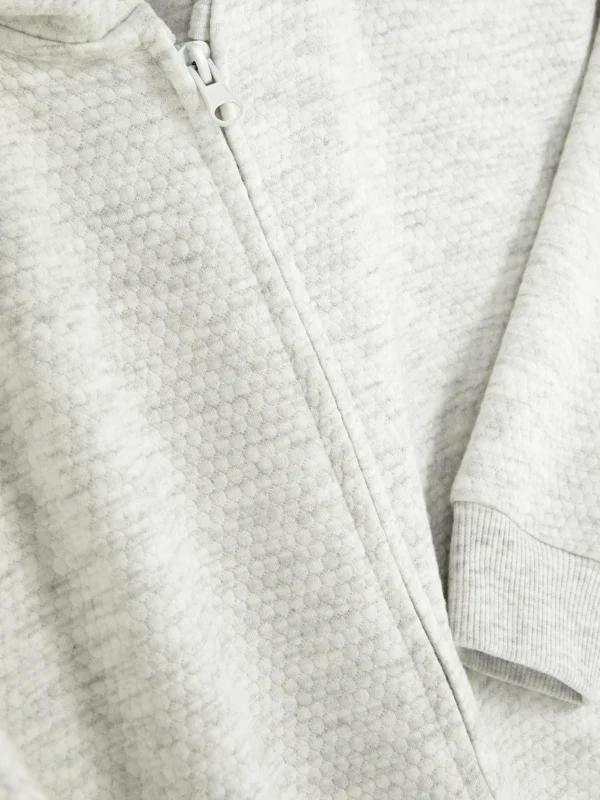 Sweat à Capuche Zippé Texturé Ado