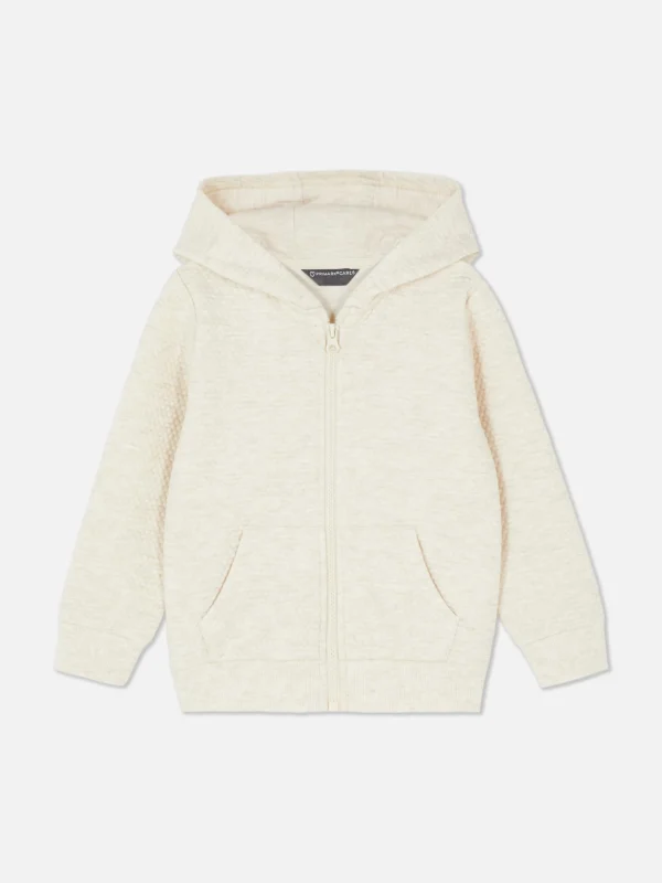 Sweat Texturé à Capuche Zippé