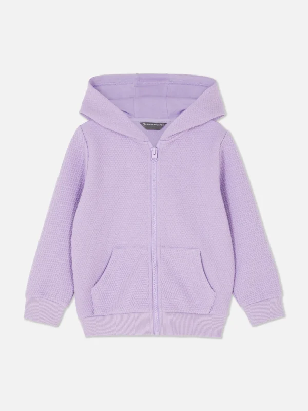 Sweat Texturé à Capuche Zippé