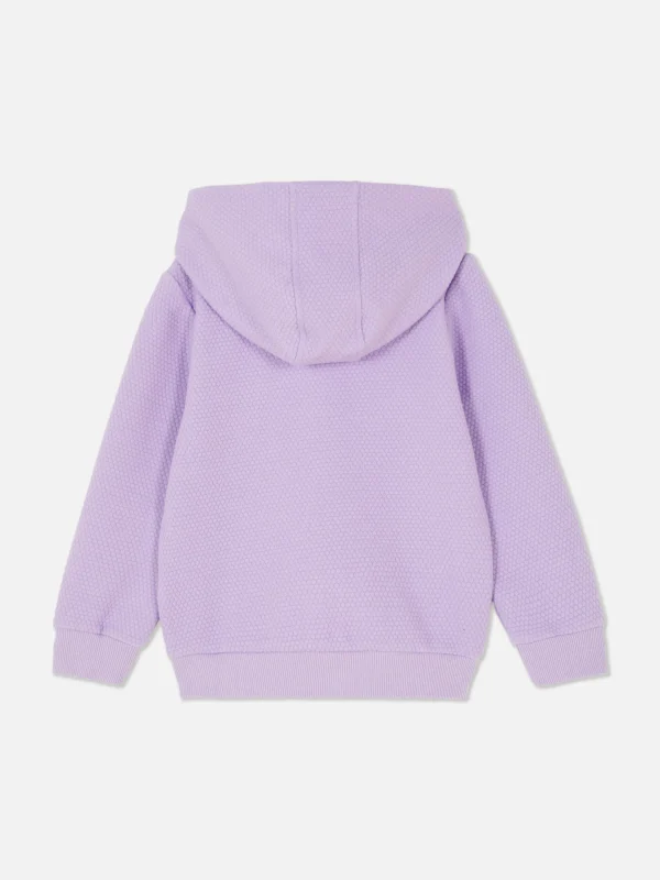 Sweat Texturé à Capuche Zippé