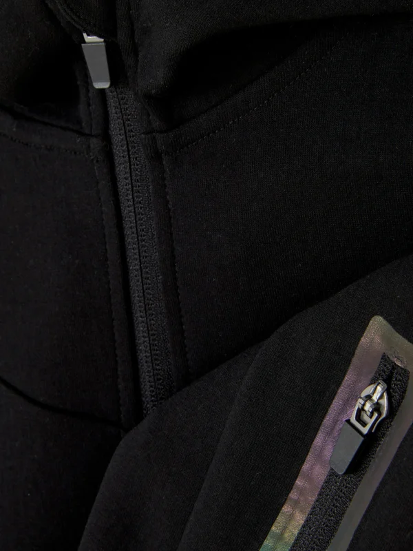 Sweat Zippé Contrecollé à Capuche à Coordonner