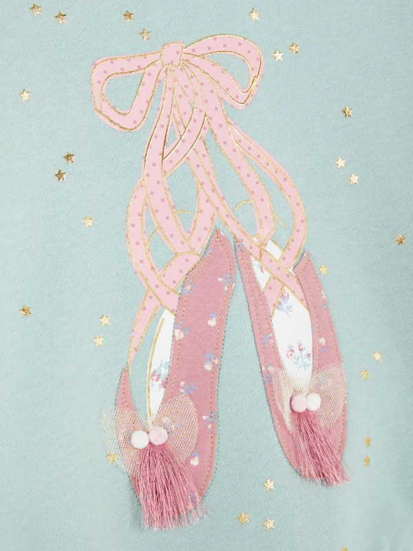 Sweat-shirt à Appliqué Ballerines