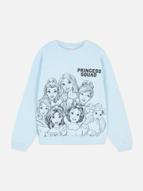 Sweat-shirt à Col Ras-du-cou Disney Princesses