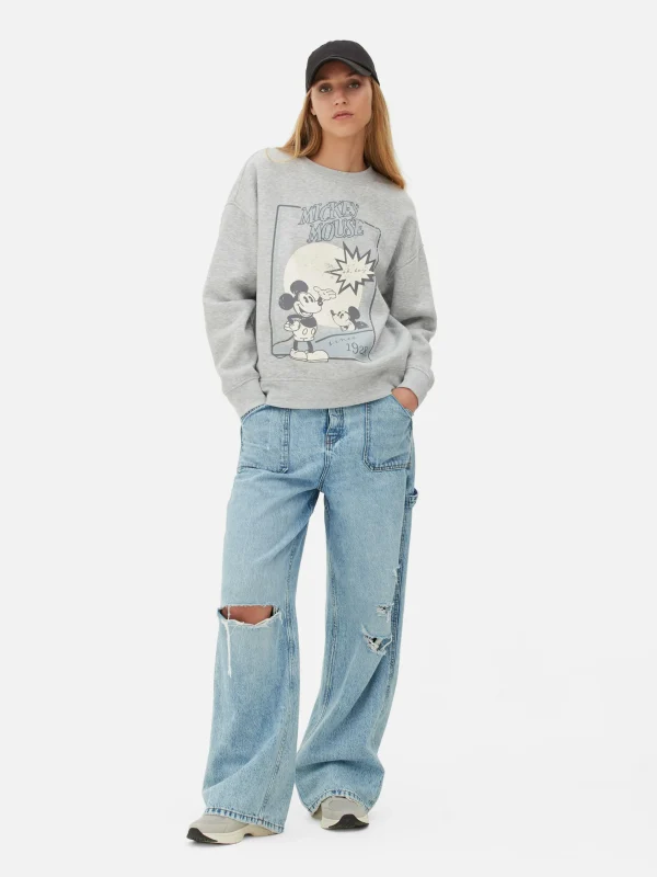 Sweat-shirt à Motif Esquisse Disney Mickey Mouse