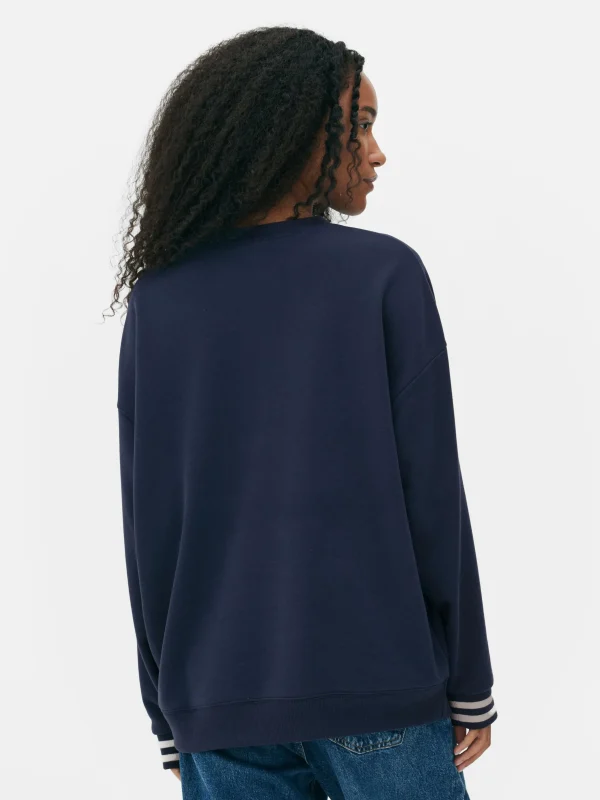 Sweat-shirt à Texte Contrasté Disney Stitch