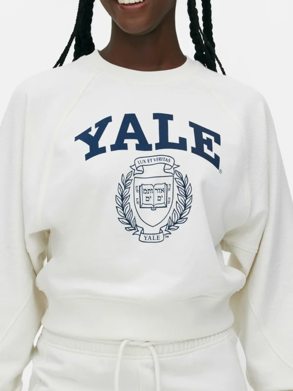 Sweat-shirt Coupe Droite Graphique à Coordonner Yale