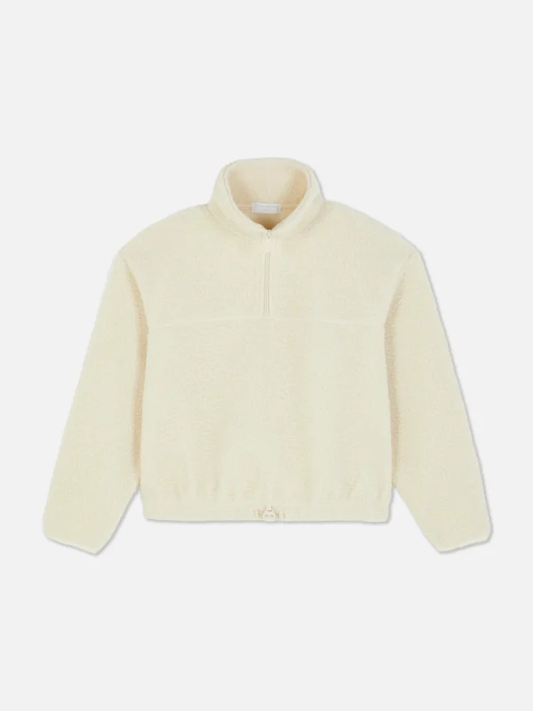 Sweat-shirt Demi-zippé En Molleton